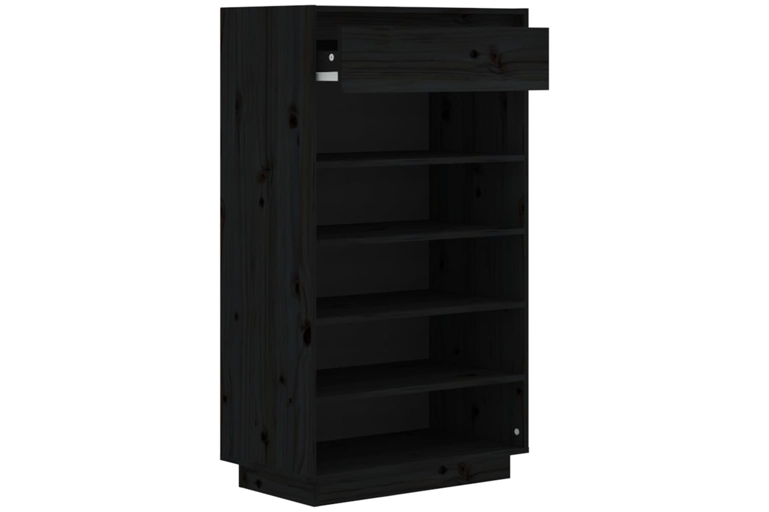 vidaXL 813554 Shoe Cabinet Black 60x34x105cm Solid Wood Pine-5