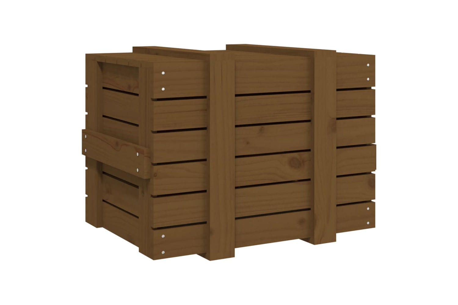 vidaXL 824996 Storage Box Honey Brown 58x40.5x42cm Solid Wood Pine-5