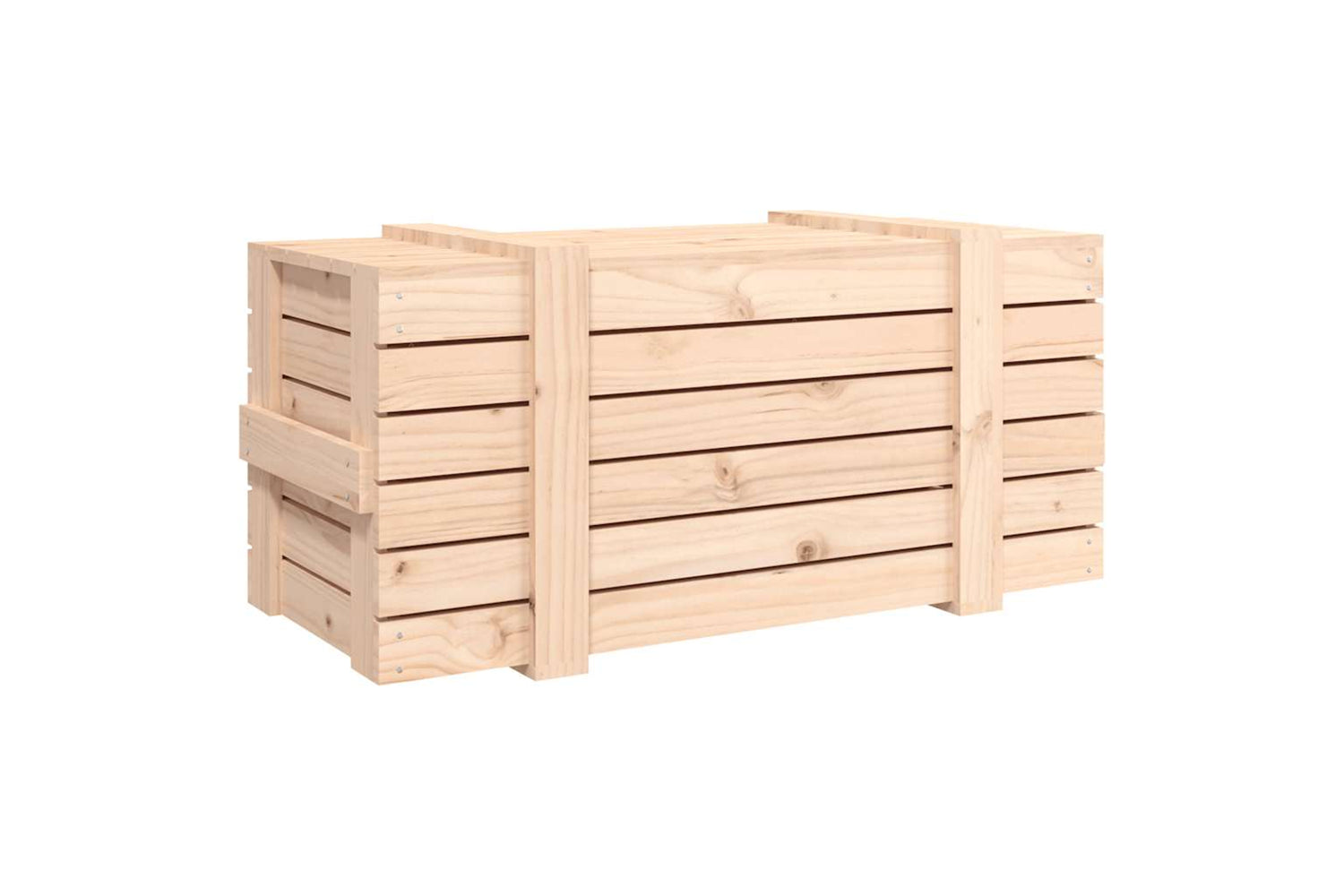 vidaXL 824998 Storage Box 91x40.5x42cm Solid Wood Pine-5