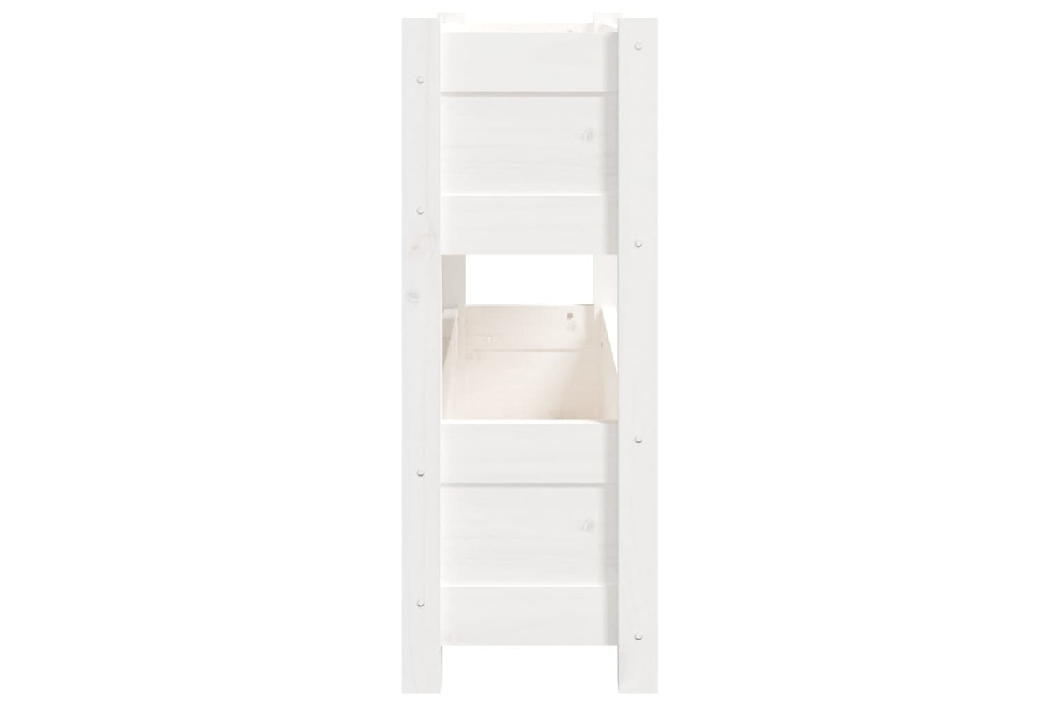 vidaXL 823942 Planter White 77x25x66cm Solid Wood Pine-5