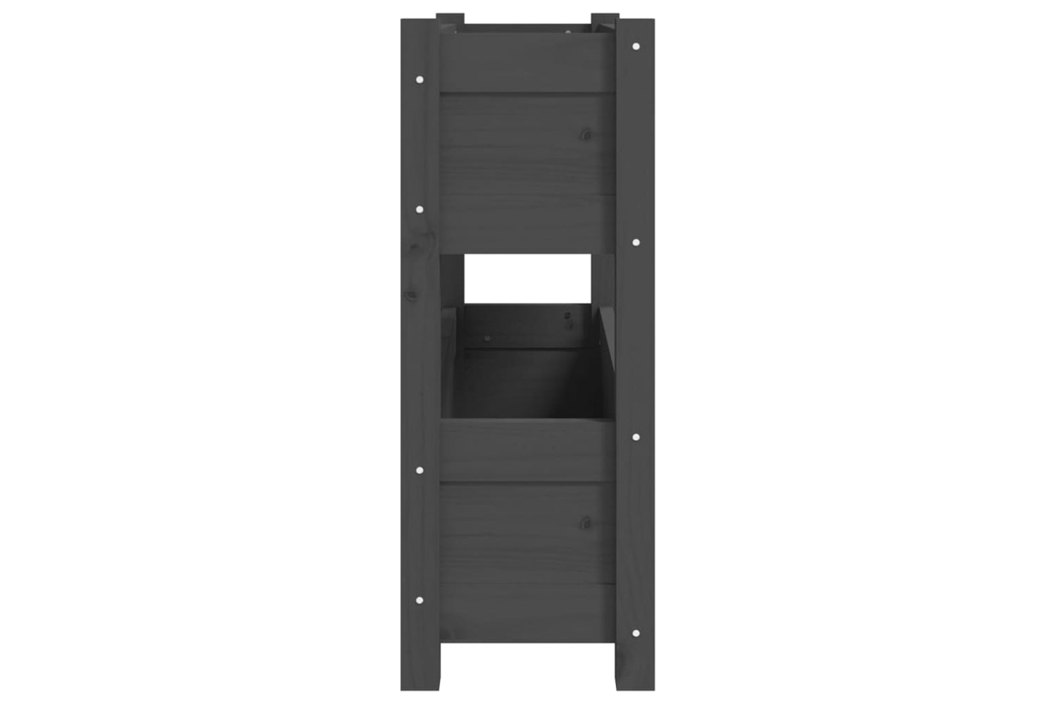 vidaXL 823943 Planter Grey 77x25x66cm Solid Wood Pine-5