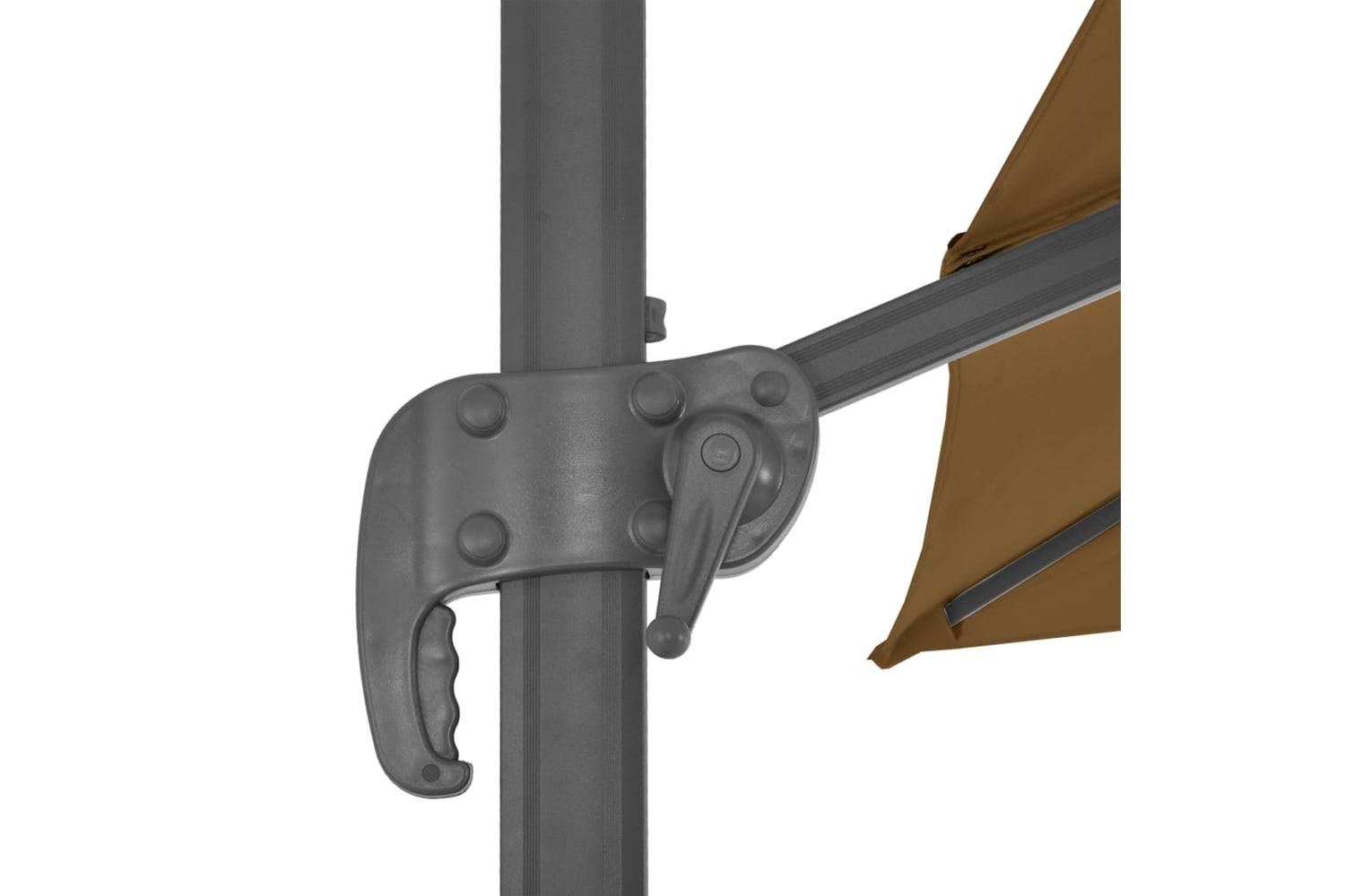 vidaXL 44638 Cantilever Umbrella With Aluminium Pole 300x300cm Taupe-7