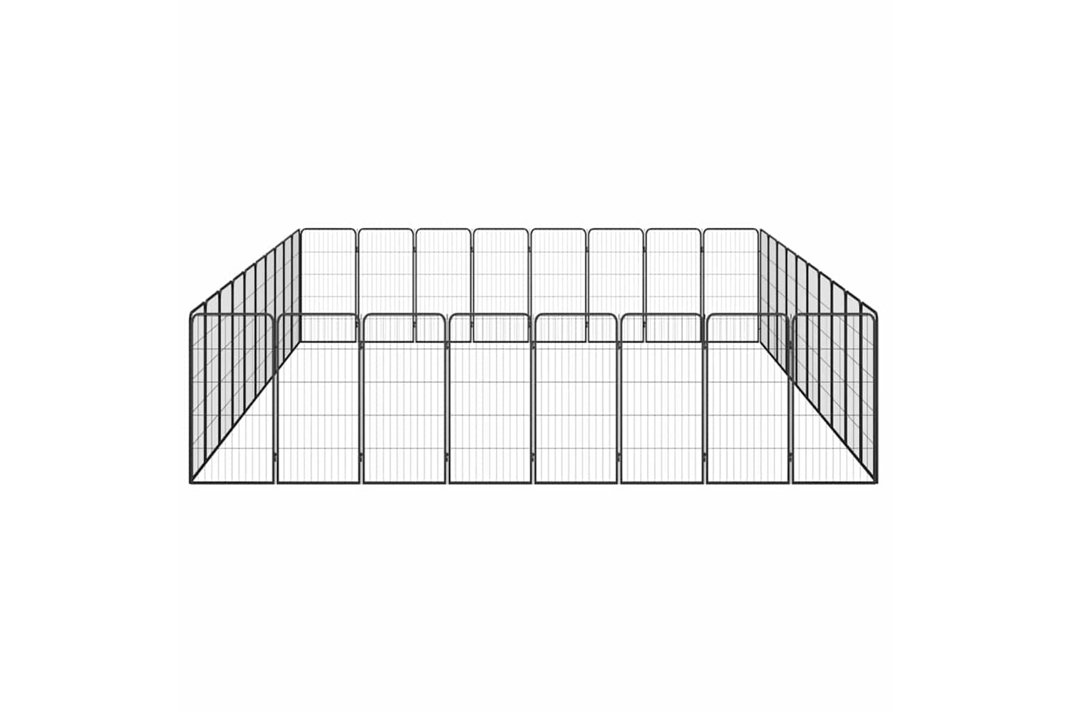 vidaXL 3115965 36-panel Dog Playpen Black 50x100cm Powder-coated Steel-4