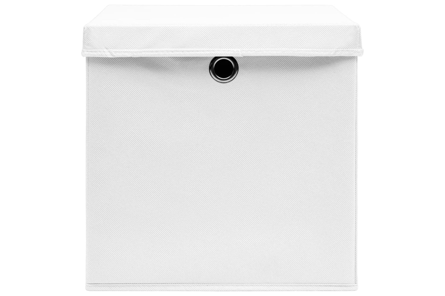 Vidaxl 288352 Storage Boxes With Lids 10 Pcs White 32x32x32 Cm Fabric-4