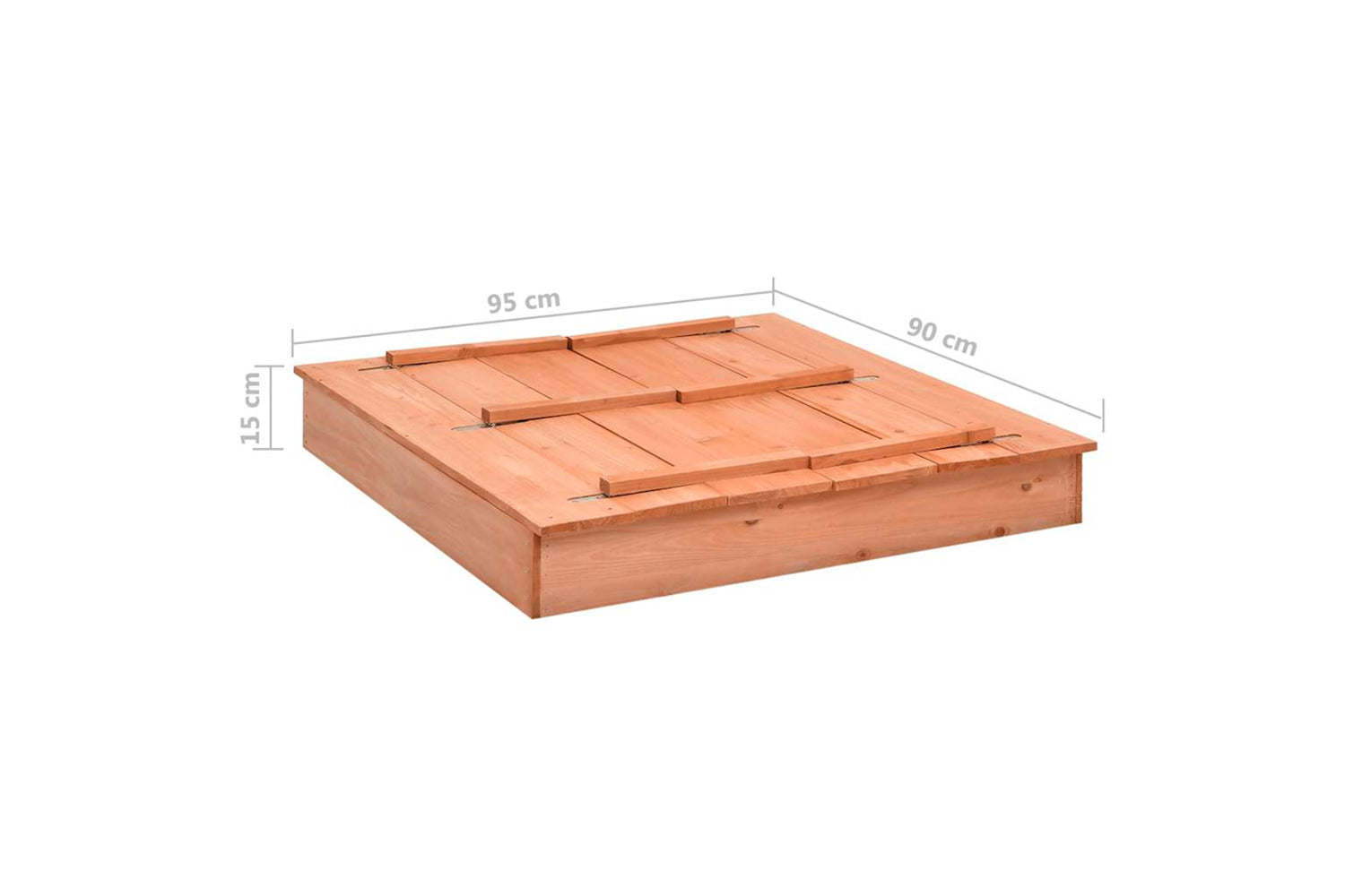 Vidaxl Sandbox Firwood 95x90x15 Cm-8
