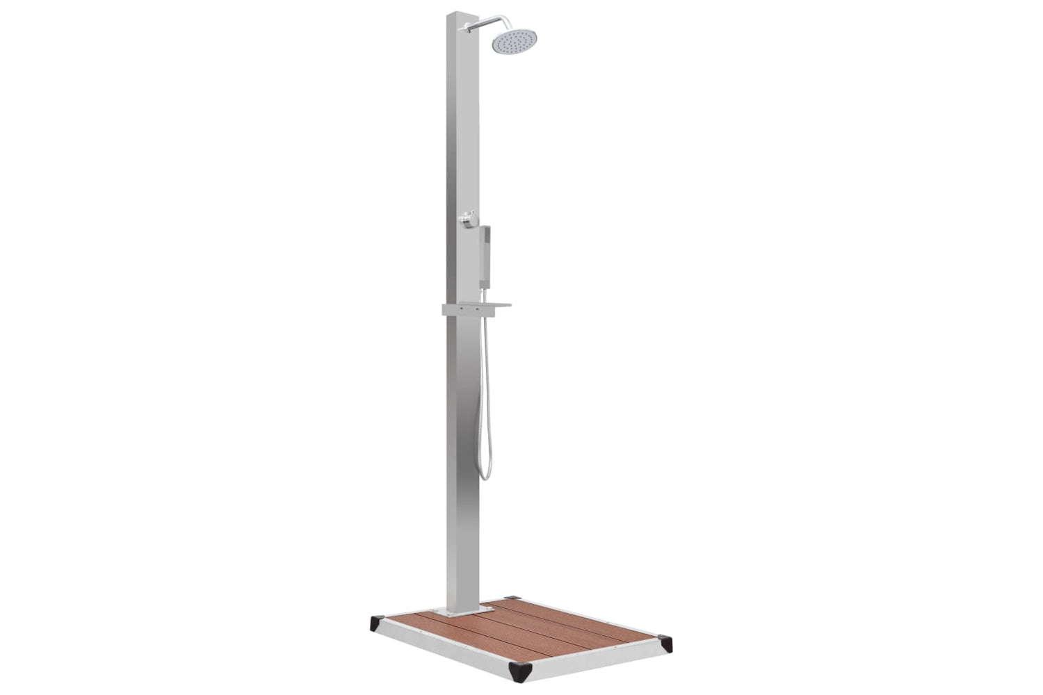 Vidaxl 3051285 Outdoor Shower With Tray Wpc Stainless Steel-2