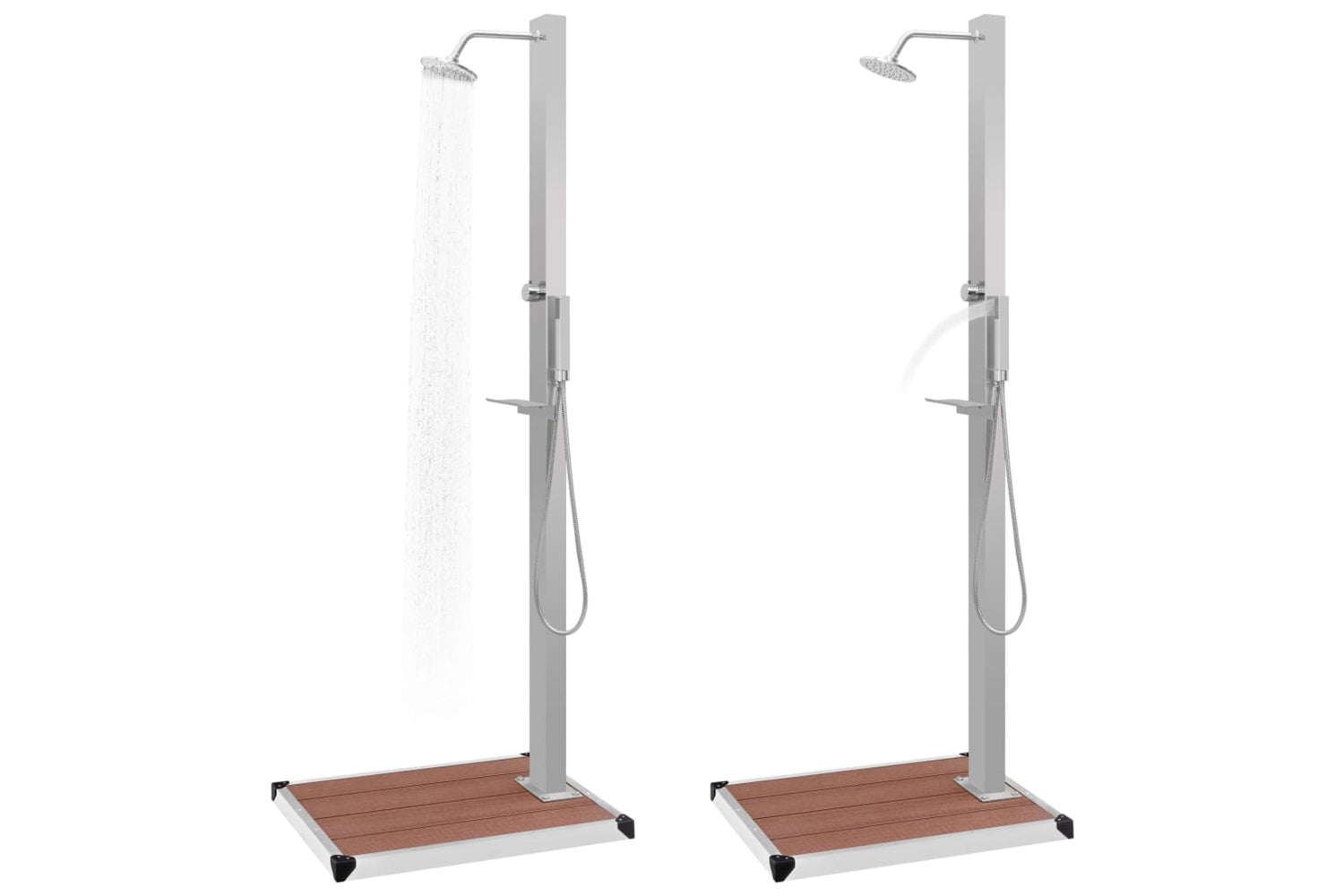 Vidaxl 3051285 Outdoor Shower With Tray Wpc Stainless Steel-3