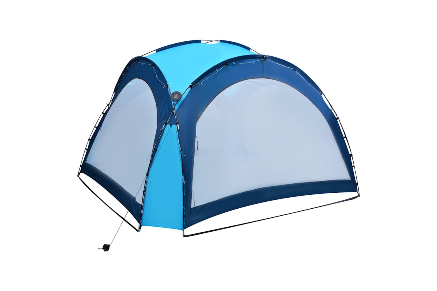 Vidaxl Party Tent With Led And 4 Sidewalls 3.6x3.6x2.3 M Blue-3