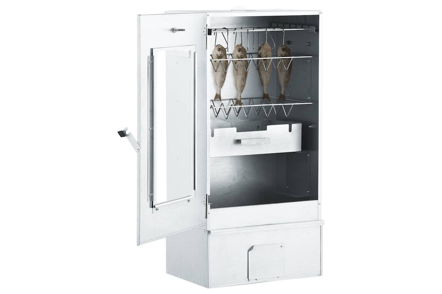 Vidaxl Bbq Oven Smoker With 1kg Wood Chips 44.5x29x83 Cm-4