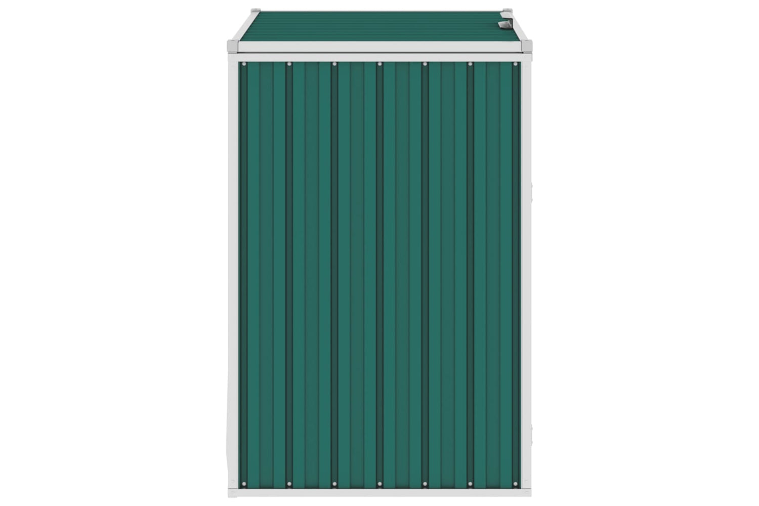 vidaXL Garbage Bin Shed Green 72x81x121cm Steel-3