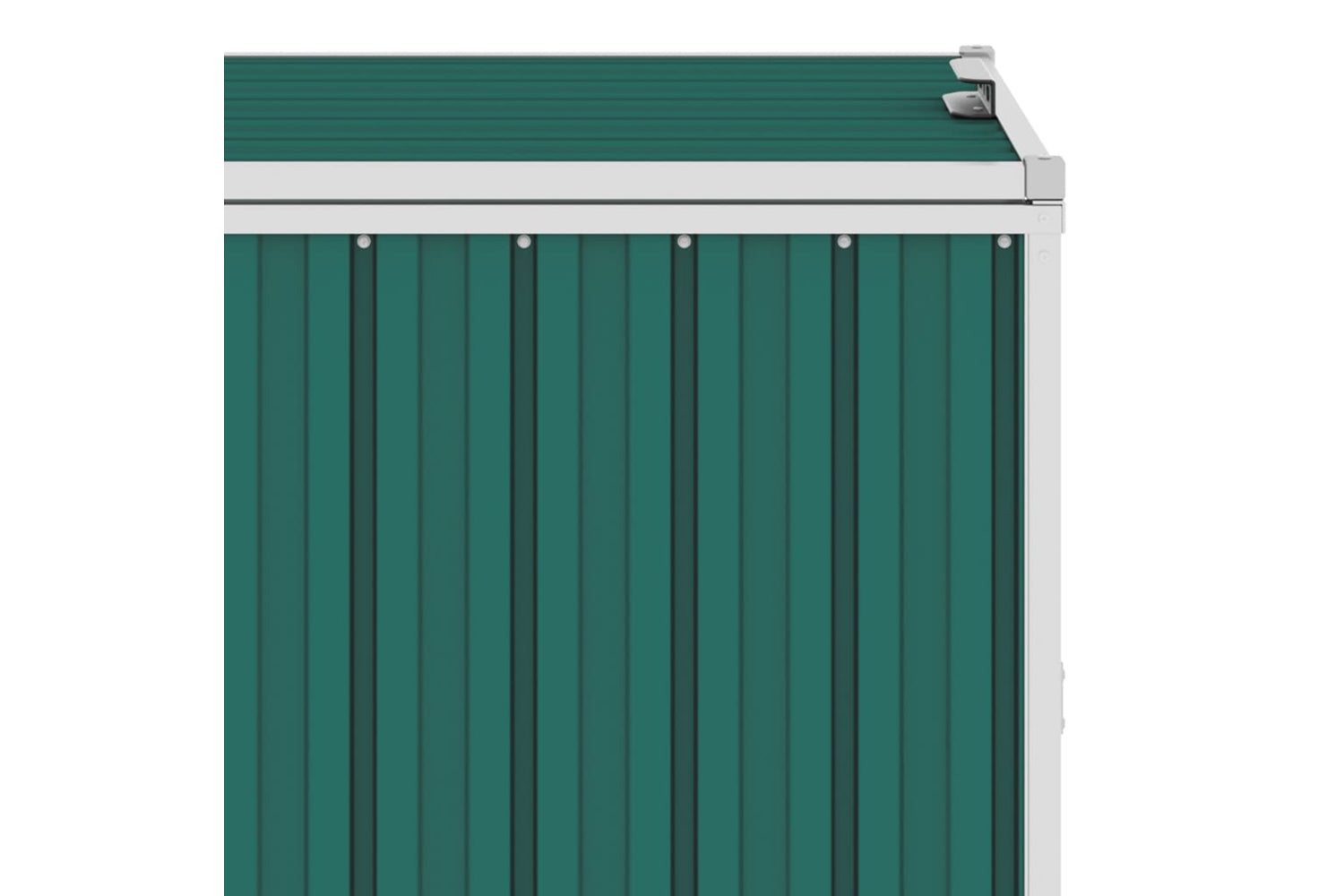 vidaXL Garbage Bin Shed Green 72x81x121cm Steel-6