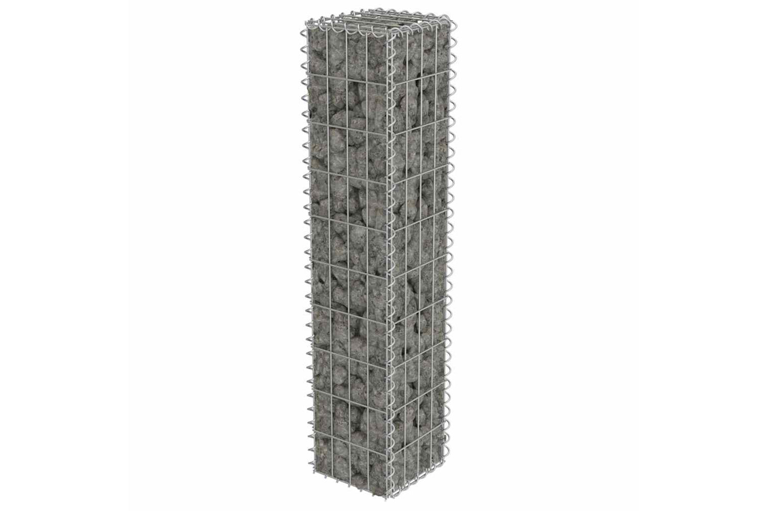 Vidaxl 143575 Gabion Wall With Covers Galvanised Steel 20x20x100 Cm-3