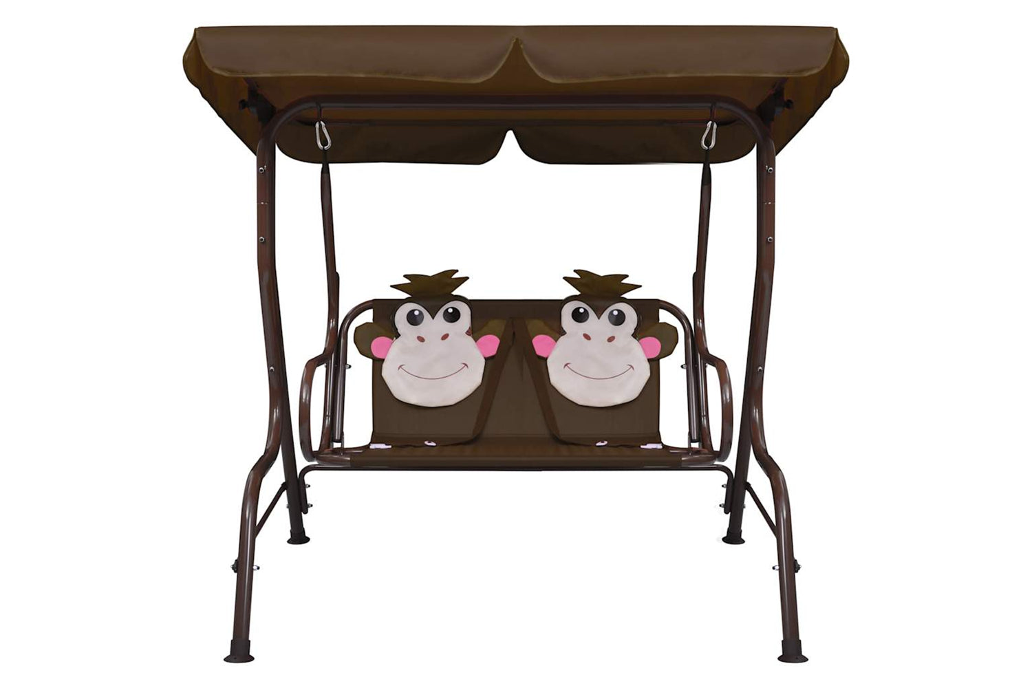 Vidaxl Kids Swing Bench Brown 115x75x110 Cm Fabric-2