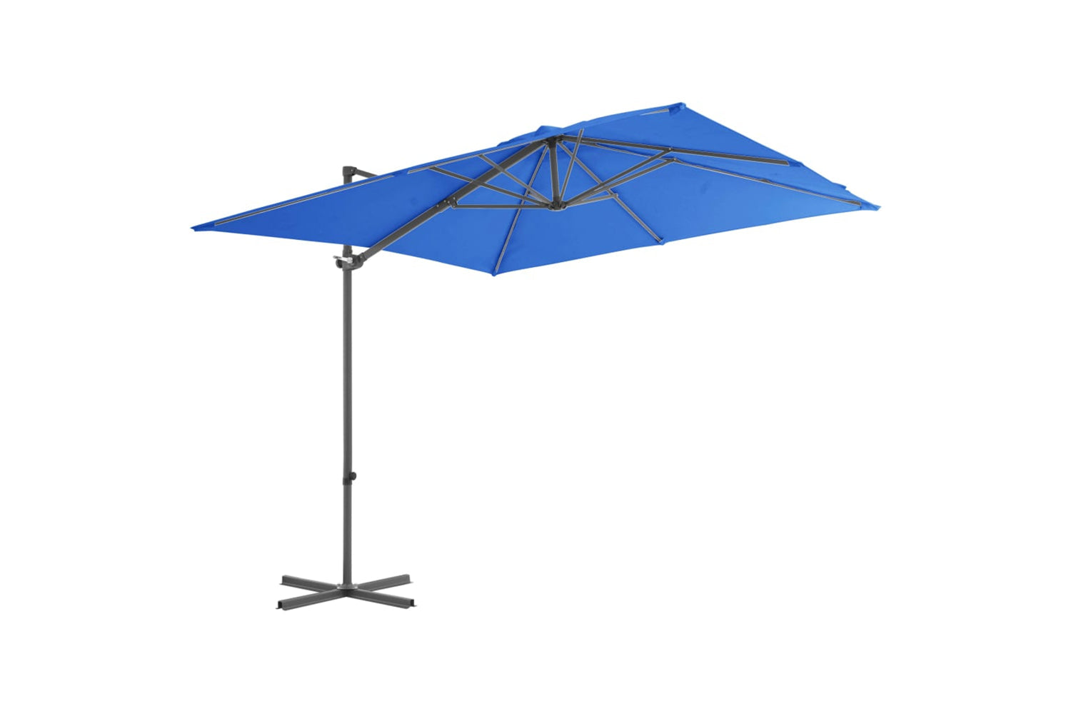 vidaXL 46991 Cantilever Umbrella With Steel Pole Azure Blue 250x250cm-2