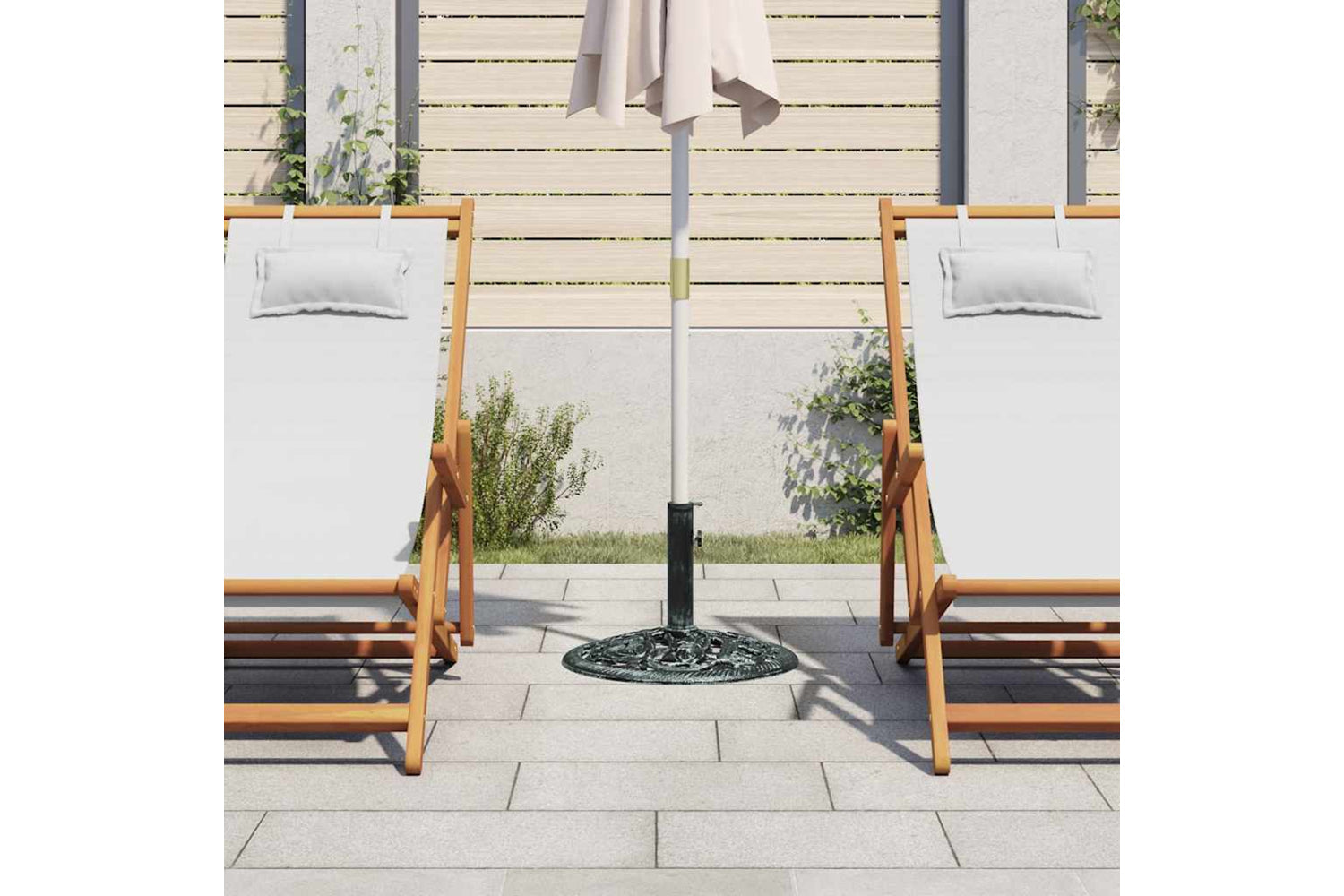 vidaXL 47863 Umbrella Base Green 9 Kg 40cm Cast Iron-2
