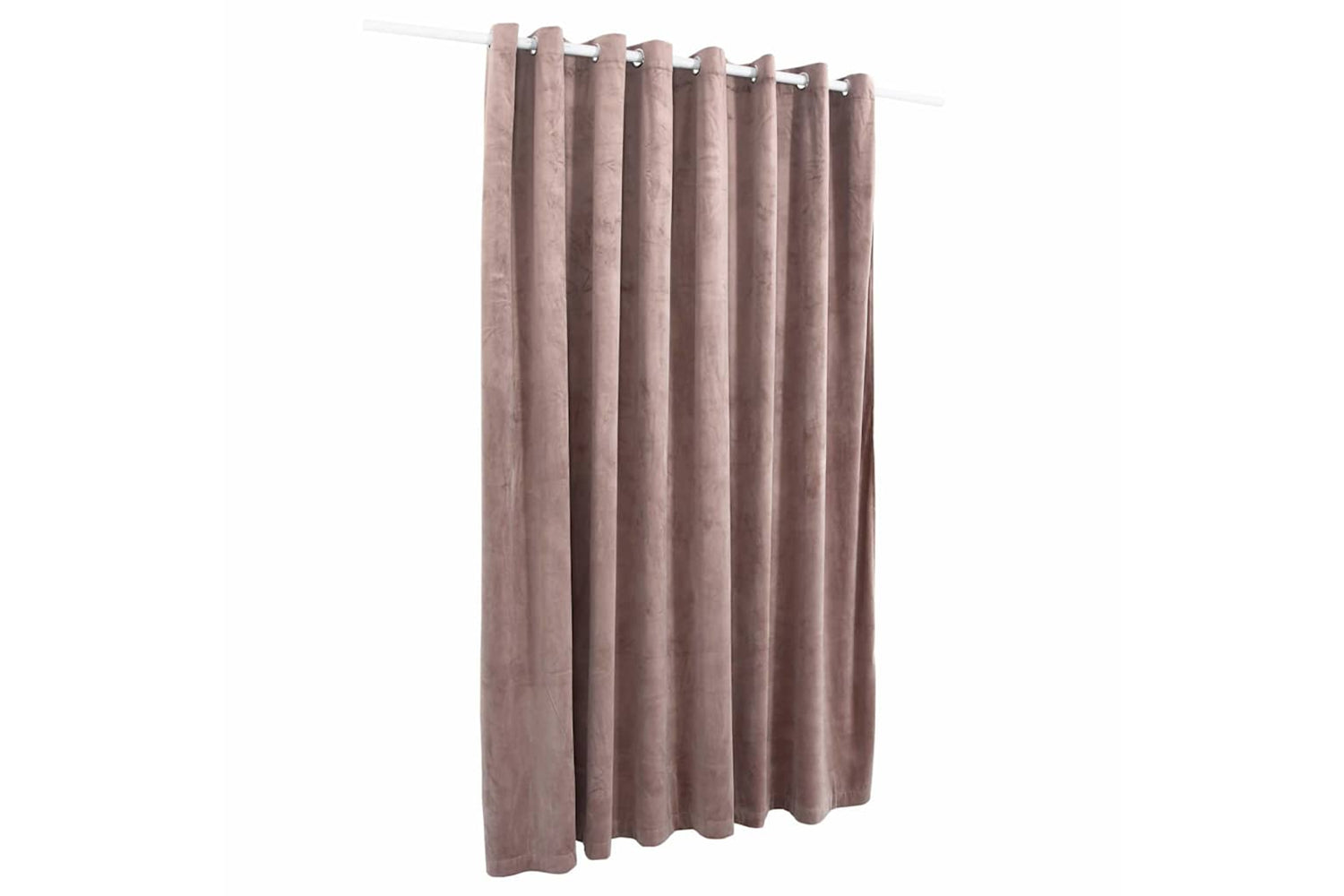 Vidaxl Blackout Curtain With Metal Rings Velvet Antique Pink 290x245 Cm-2