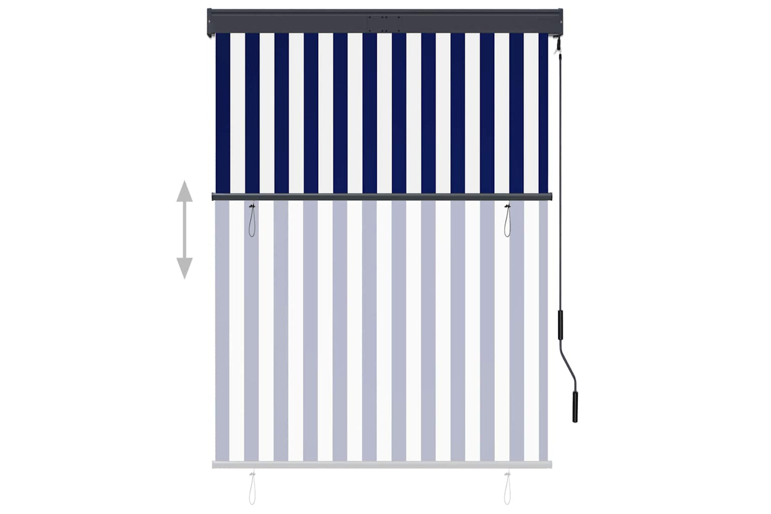 vidaXL 145961 Outdoor Roller Blind 120x250cm Blue And White-3
