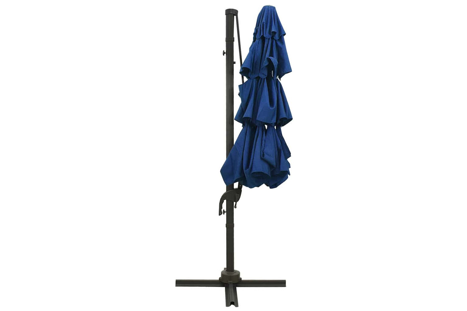 Vidaxl 313835 4-tier Parasol With Aluminium Pole Azure Blue 3x3 M-4