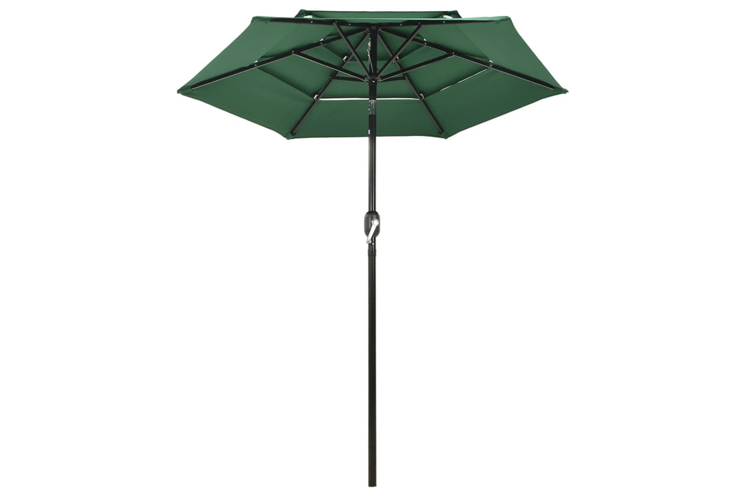 Vidaxl 313853 3-tier Parasol With Aluminium Pole Green 2 M-2