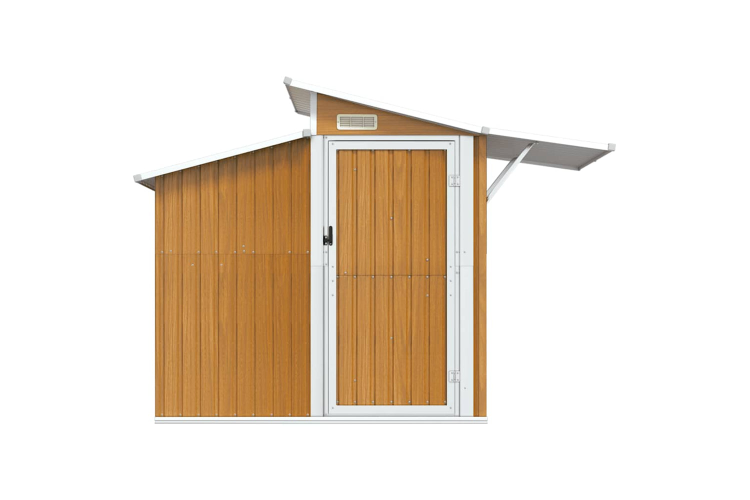 vidaXL 316245 Garden Shed Brown 270x130x208.5cm Galvanised Steel-2