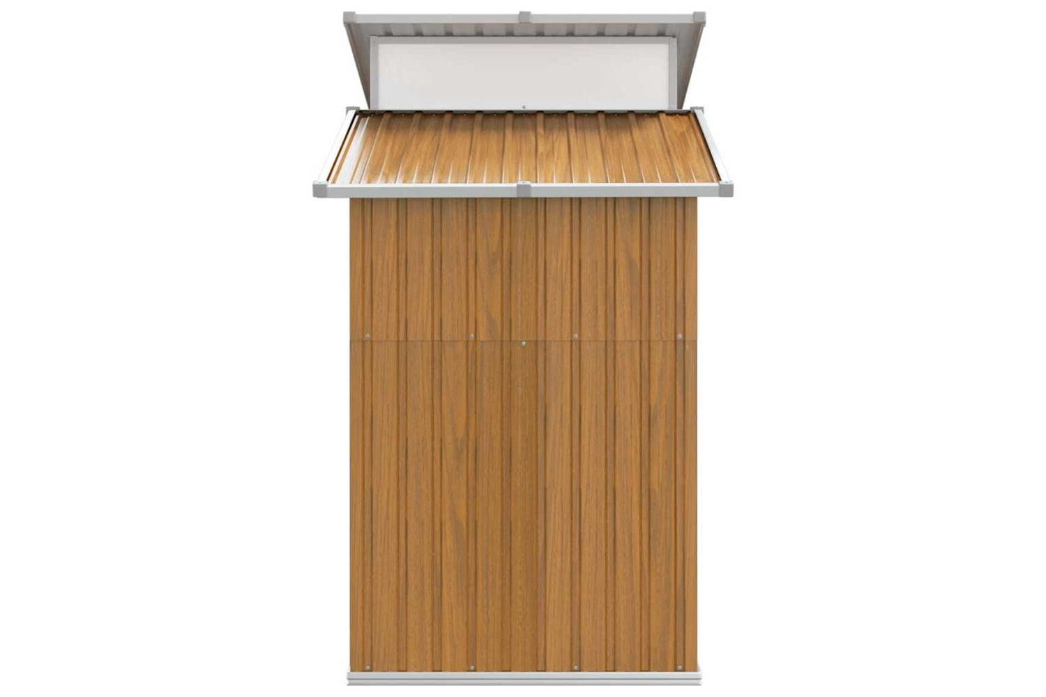 vidaXL 316245 Garden Shed Brown 270x130x208.5cm Galvanised Steel-4
