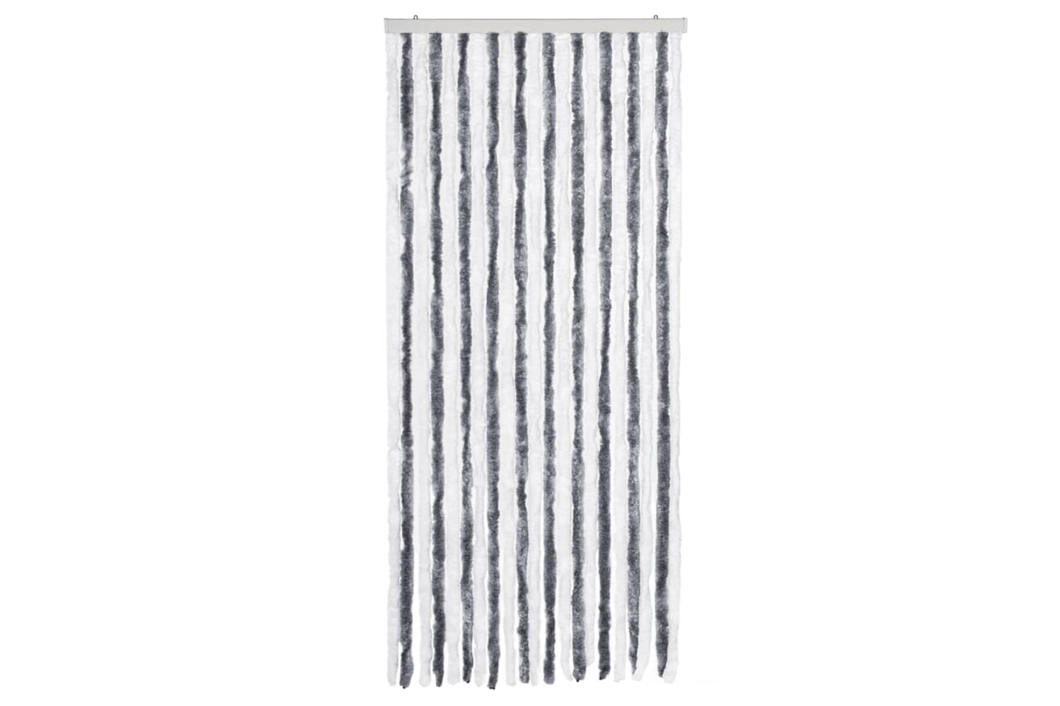 vidaXL Insect Curtain Grey And White 90x200cm Chenille-2