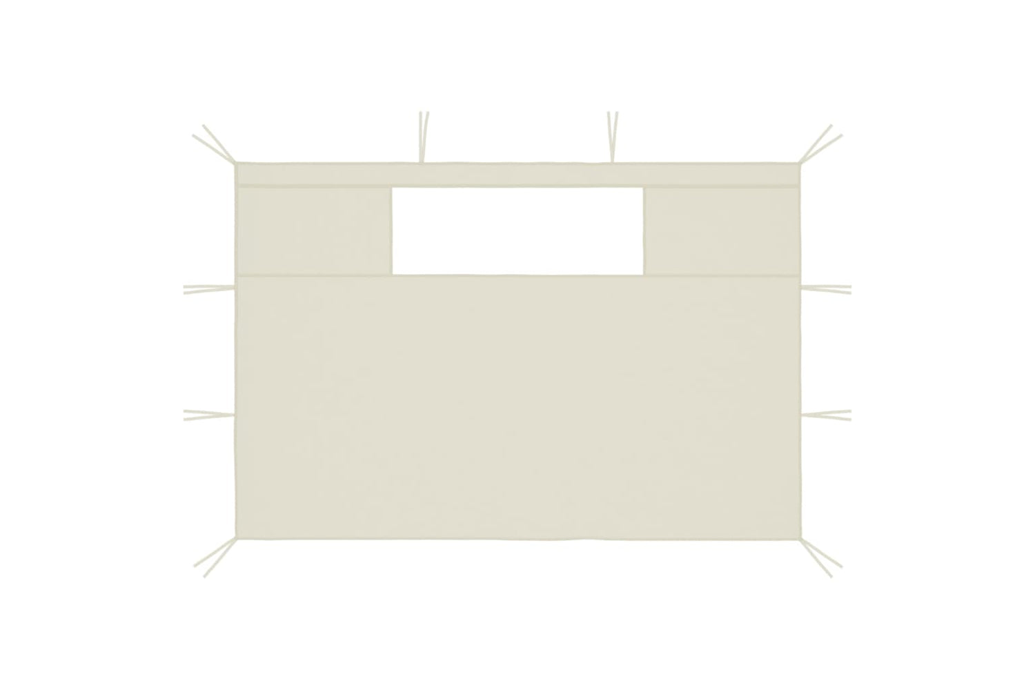 Vidaxl 3070417 Gazebo Sidewalls With Windows 2 Pcs Cream-2
