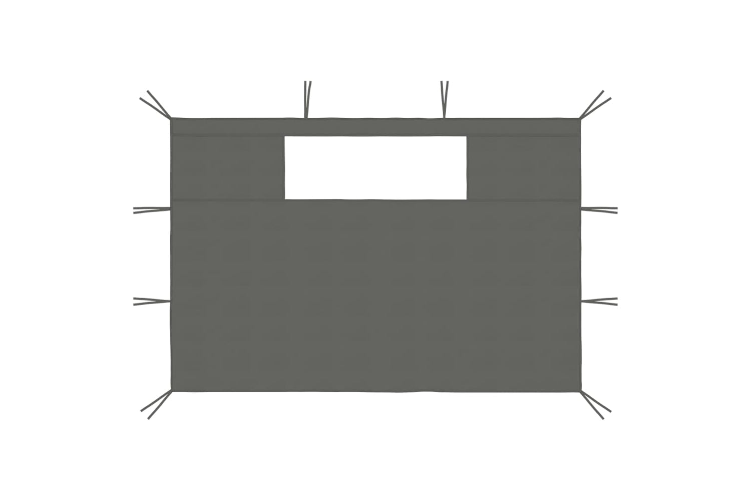 Vidaxl 3070427 Gazebo Sidewalls With Windows 2 Pcs Anthracite-2
