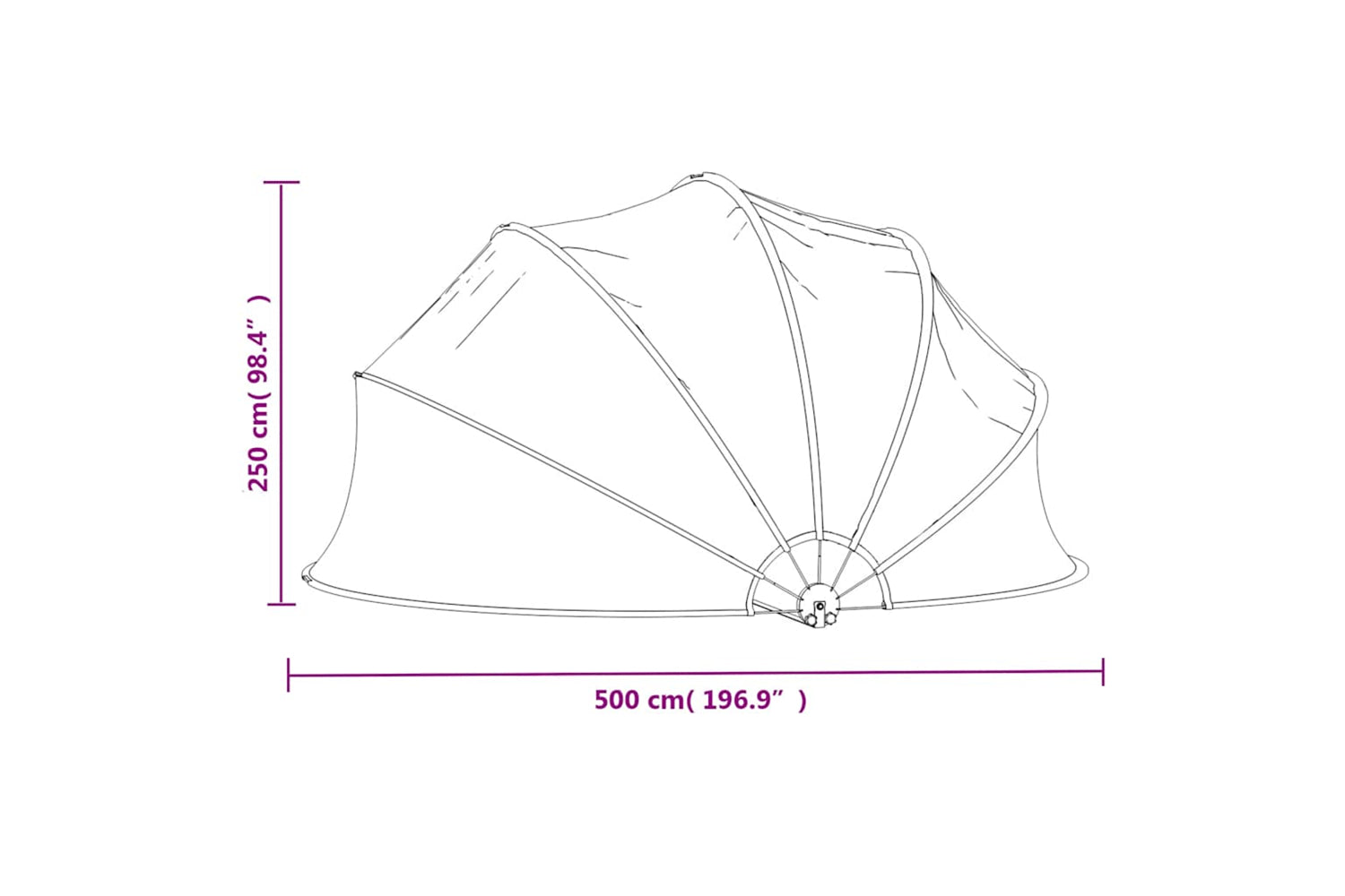 vidaXL 92797 Pool Dome 500x250cm-8