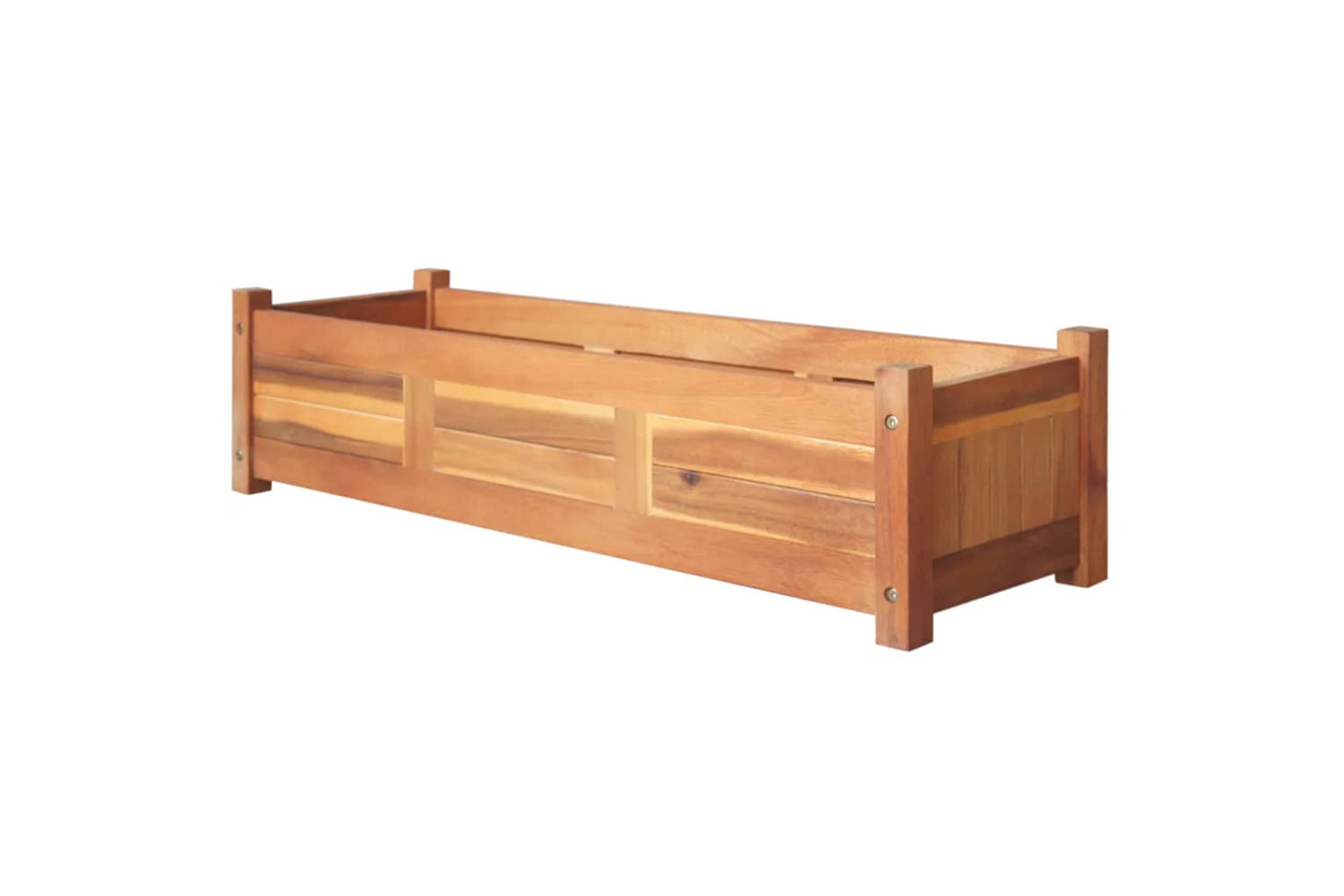 vidaXL 3057522 Garden Raised Beds 2 Pcs Acacia Wood 100x30x25cm-2