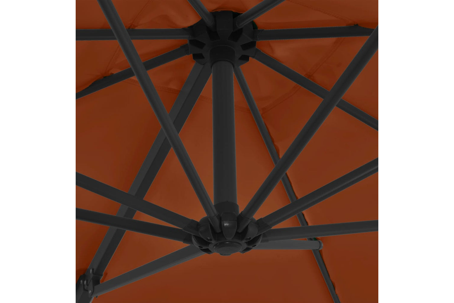 vidaXL 312309 Cantilever Umbrella With Steel Pole Terracotta 250x250cm-6