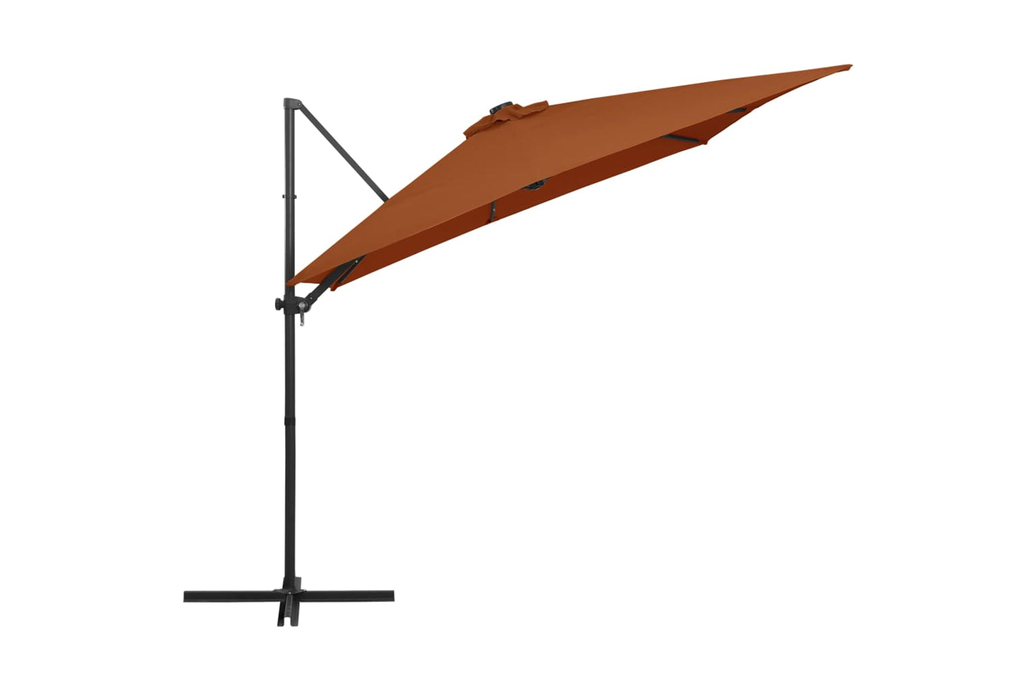 Vidaxl 312311 Cantilever Umbrella With Led Lights Terracotta 250x250 Cm-4