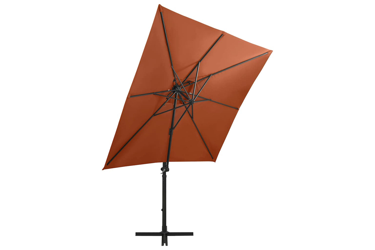 Vidaxl 312327 Cantilever Umbrella With Pole And Led Lights Terracotta 250 Cm-4