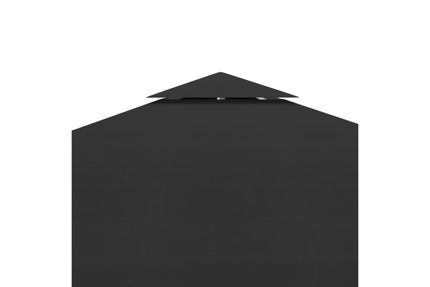 Vidaxl 2-tier Gazebo Top Cover 310 G/m2 3x3 M Black-4