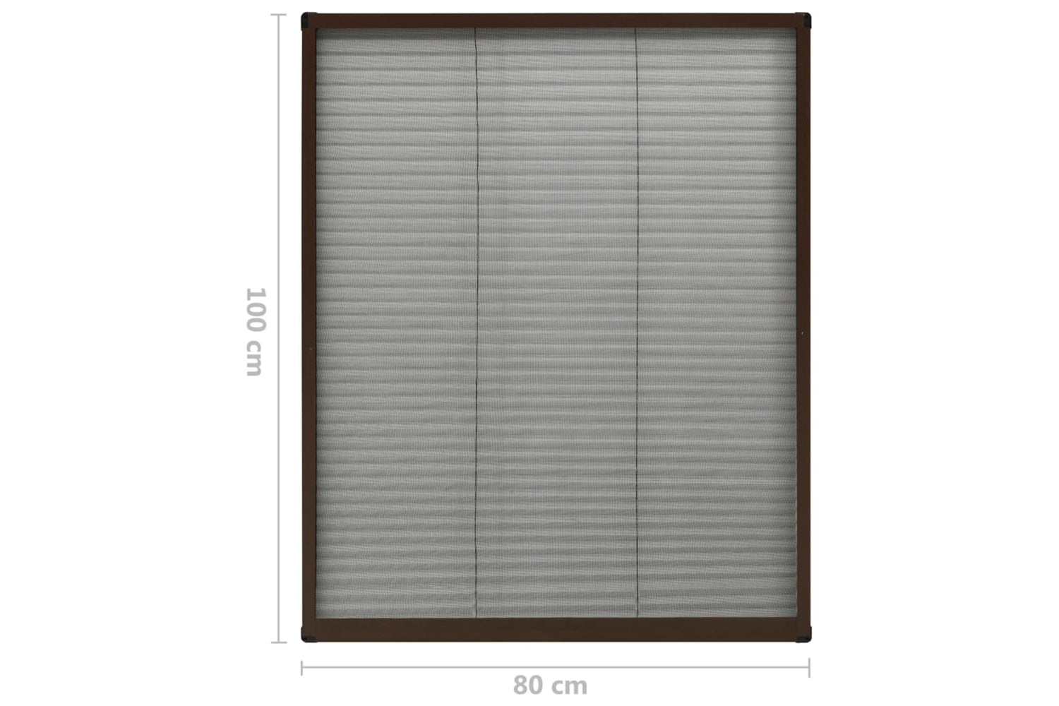vidaXL 148654 Plisse Insect Screen For Windows Aluminium Brown 80x100cm-6