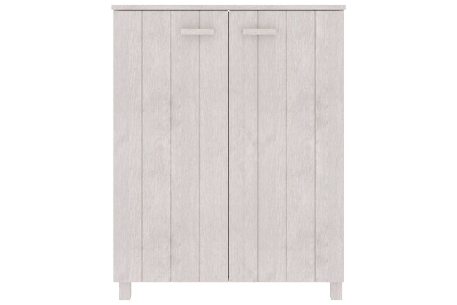 vidaXL Shoe Cabinet Hamar White 85x40x108cm Solid Wood Pine-2
