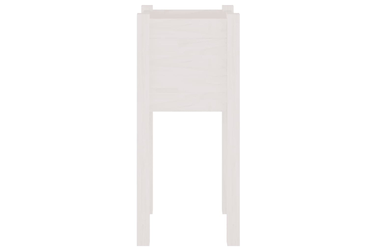 vidaXL 810782 Garden Planters 2 Pcs White 31x31x70cm Solid Pinewood-4