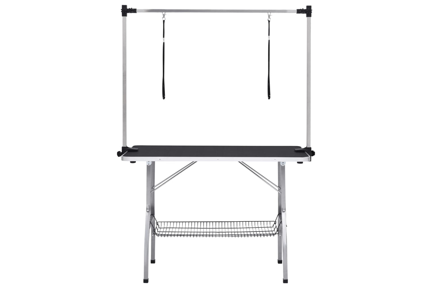 Vidaxl 171070 Adjustable Dog Grooming Table With 2 Loops And Basket-2