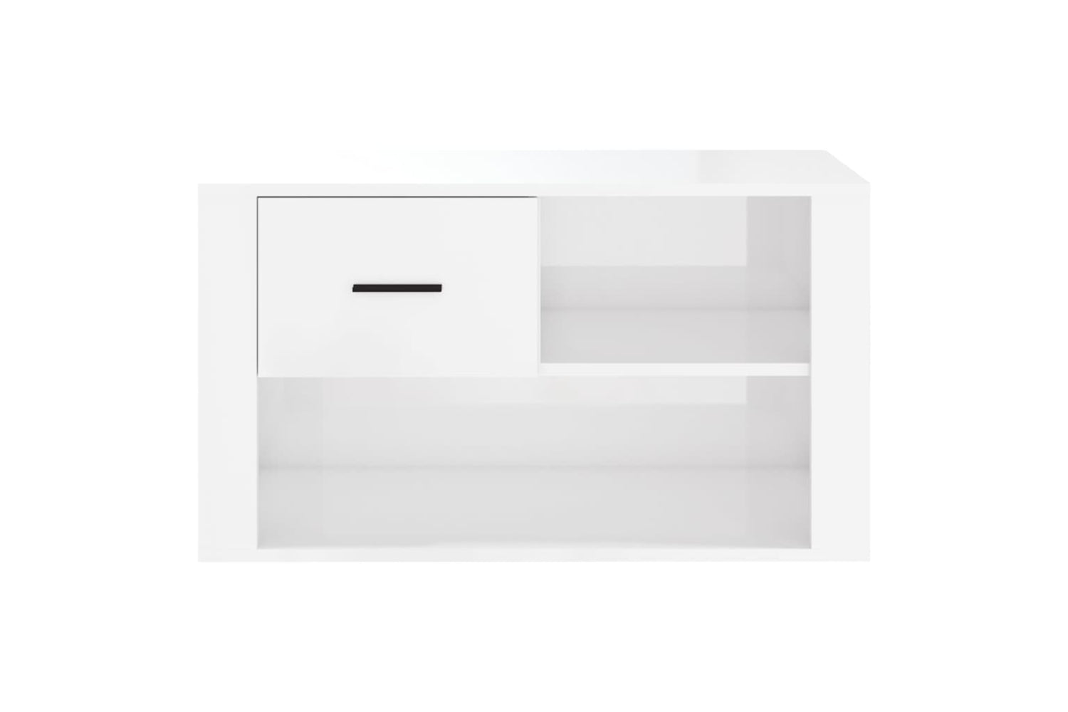 vidaXL 816754 Shoe Cabinet High Gloss White 80x35x45cm Engineered Wood-4