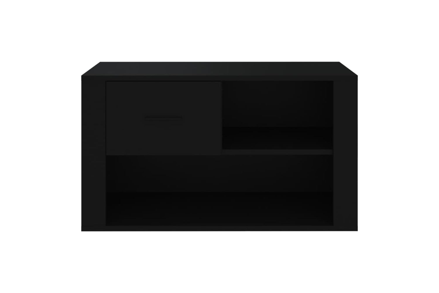 vidaXL 816753 Shoe Cabinet Black 80x35x45cm Engineered Wood-4