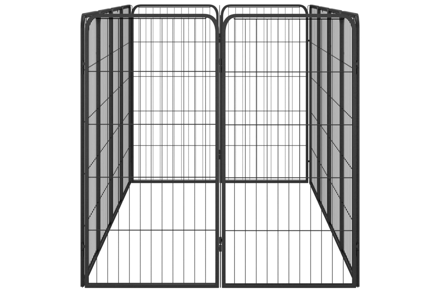 vidaXL 3115959 12-panel Dog Playpen Black 50x100cm Powder-coated Steel-4
