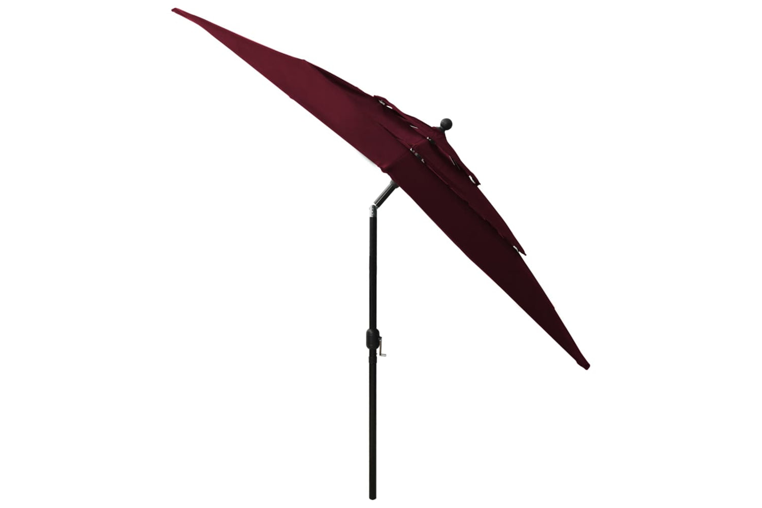 Vidaxl 313840 3-tier Parasol With Aluminium Pole Bordeaux Red 2.5x2.5 M-4
