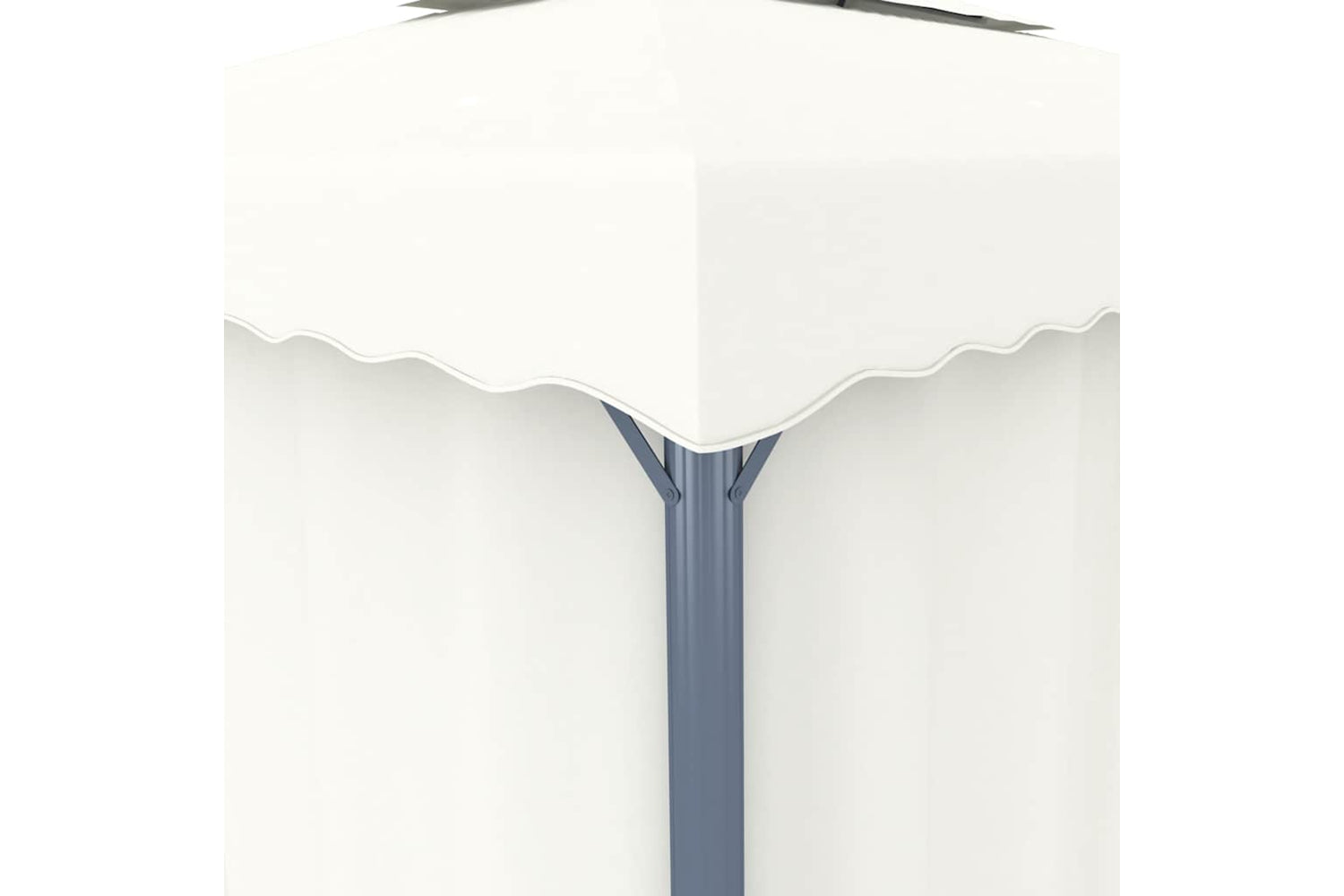 Vidaxl Gazebo With Curtain&led String Lights 4x3 M Cream White-7
