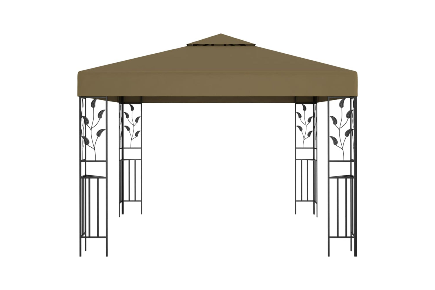 Vidaxl 3070312 Gazebo With Led String Lights 3x3 M Taupe-3