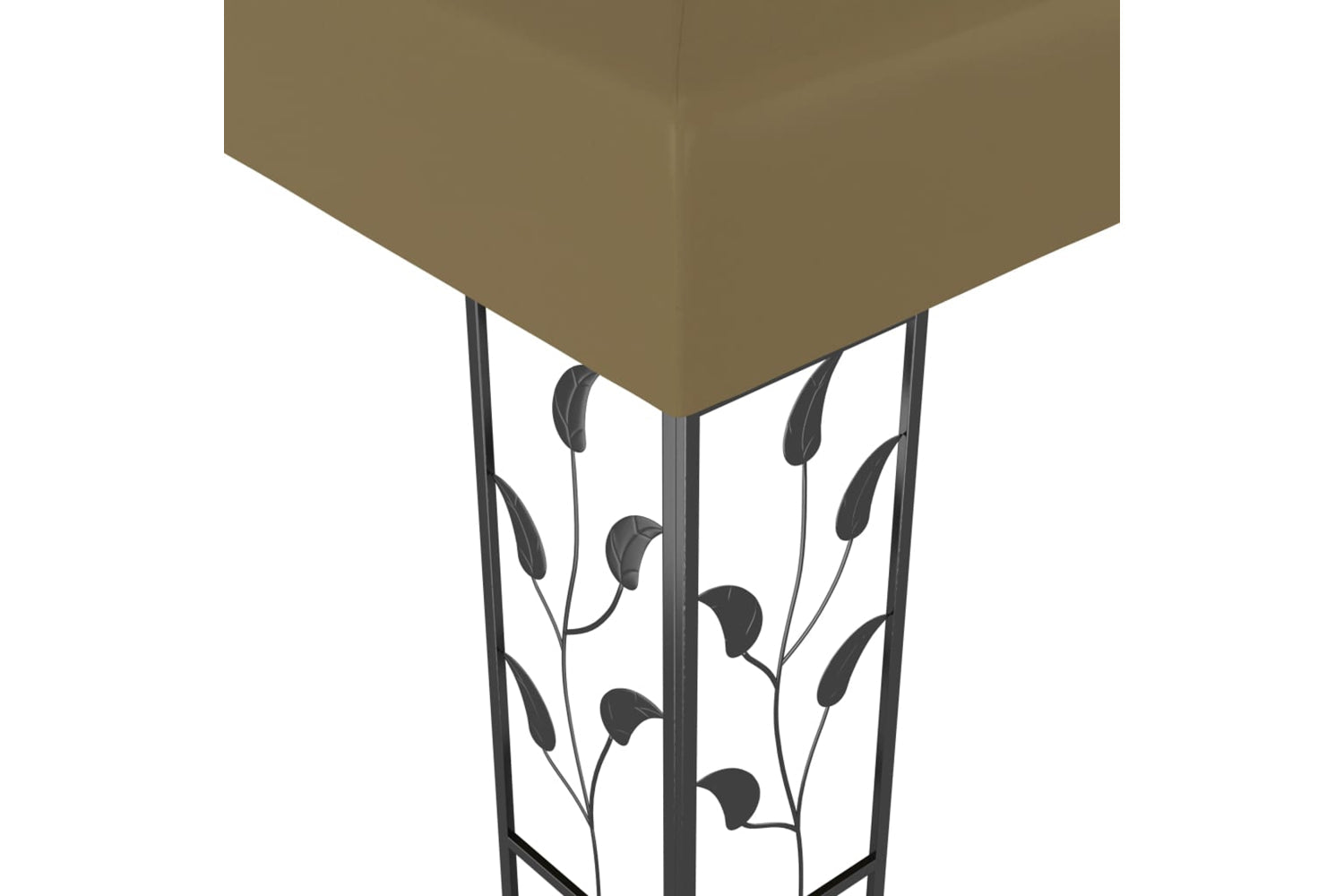 Vidaxl 3070312 Gazebo With Led String Lights 3x3 M Taupe-4