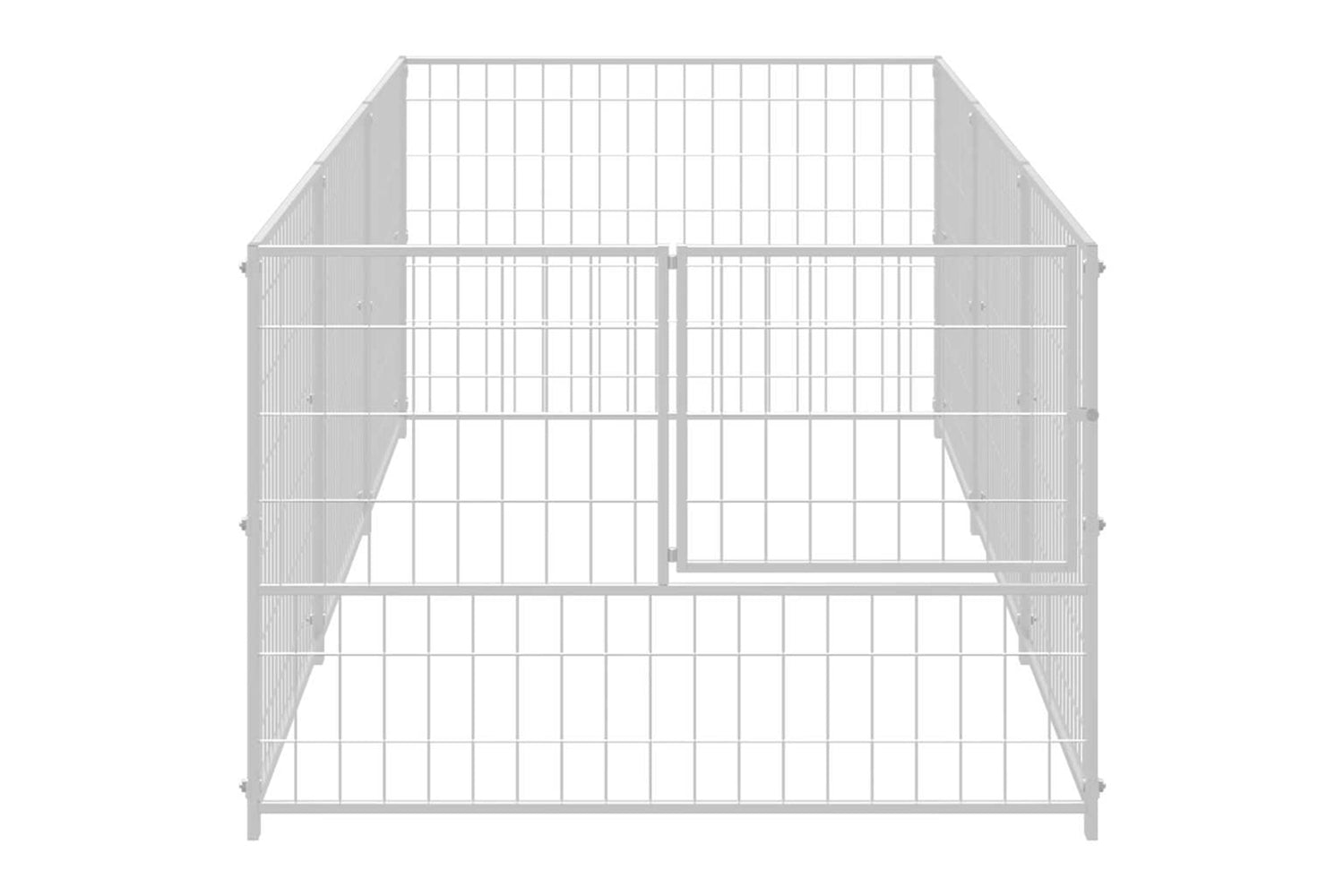 Vidaxl 3082101 Dog Kennel Silver 3 M2 Steel-3