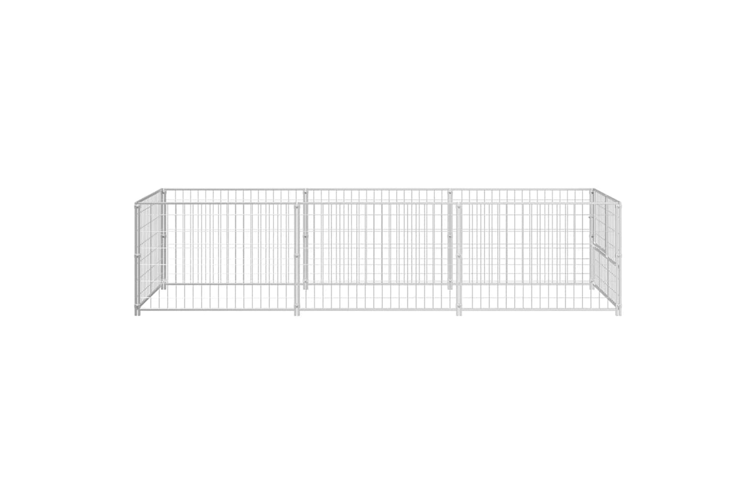 Vidaxl 3082101 Dog Kennel Silver 3 M2 Steel-4