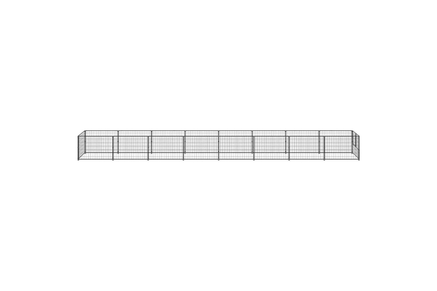 Vidaxl 3082098 Dog Kennel Black 8 M2 Steel-4