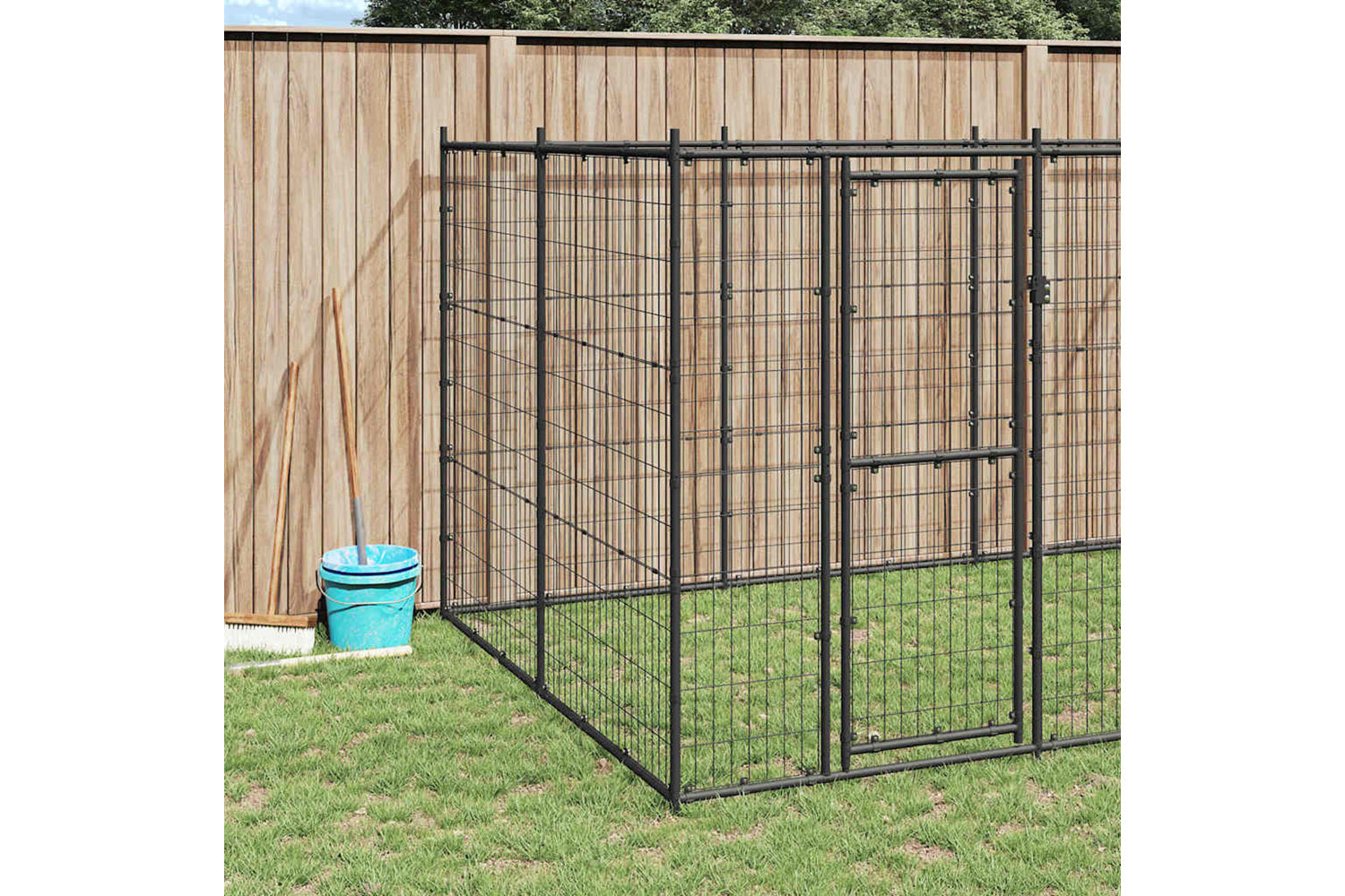 Vidaxl 3082299 Outdoor Dog Kennel Steel 12.1 M2-2