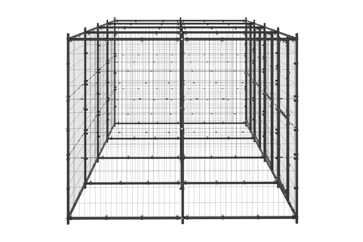 Vidaxl 3082262 Outdoor Dog Kennel Steel 9.68 M2-3